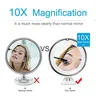 Miroir de vanité grossissant 10x avec lumières – vue 4