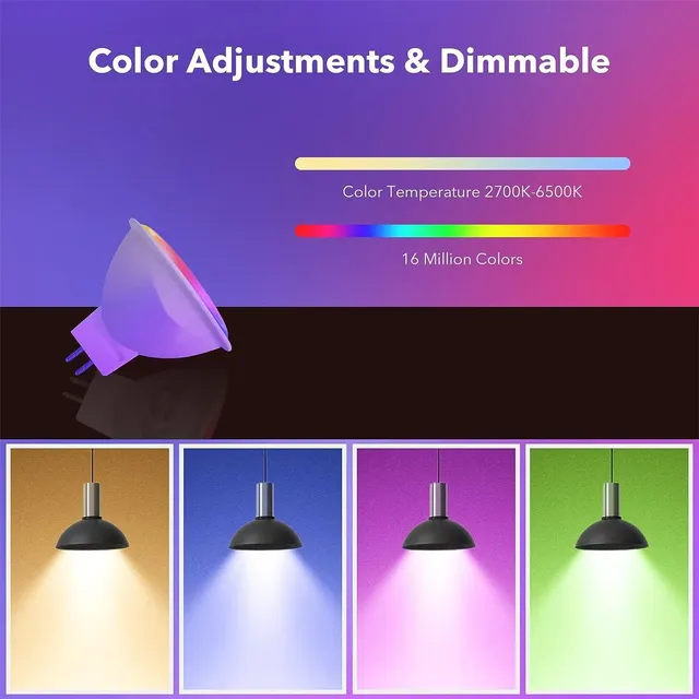 Ampoules LED intelligentes MR16 à intensité variable – vue 4