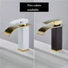 Nouveau robinet cascade de luxe noir blanc or – vue 4