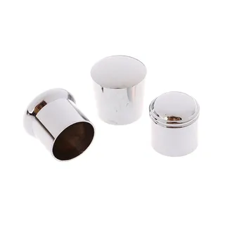Capuchons embouts cylindriques chromés finition miroir argentée…
