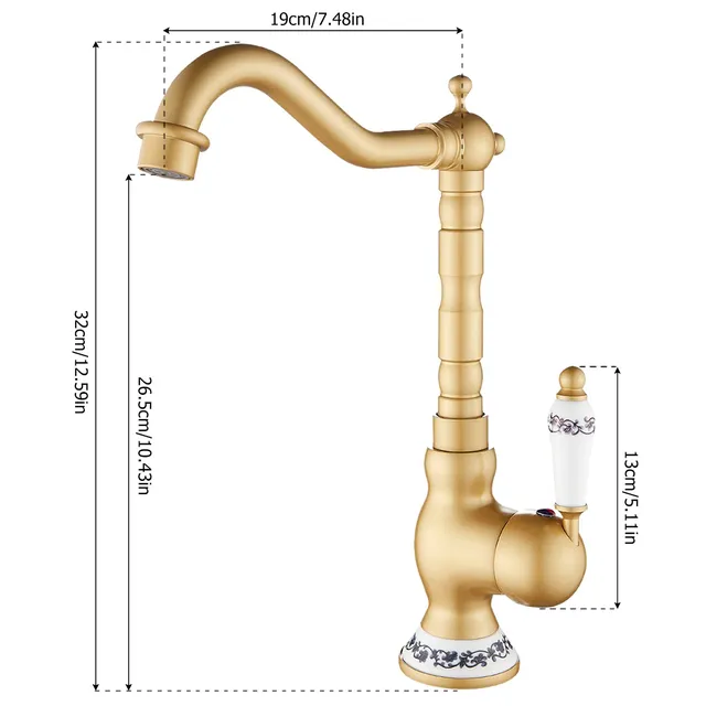 Robinet Antique en laiton – vue 7