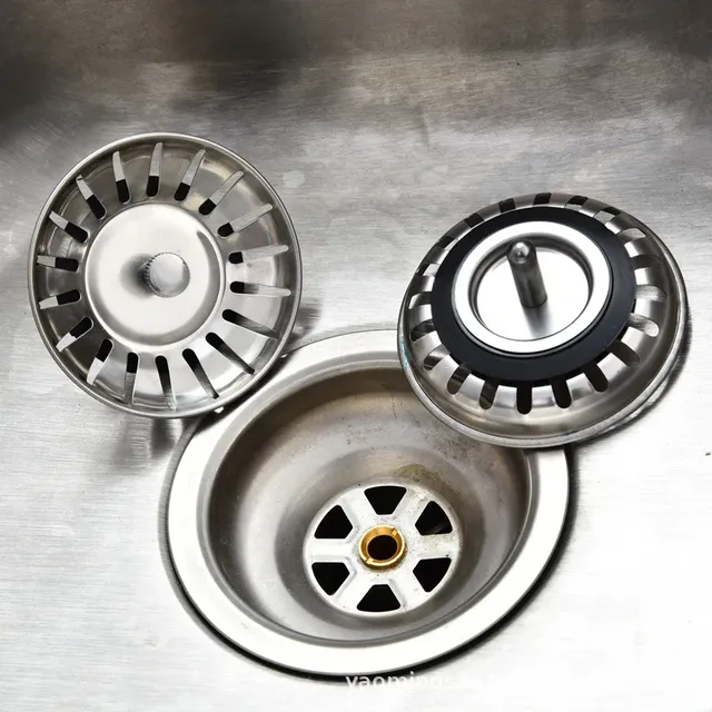 Bouchon vidange evier vasque acier inoxydable perforé… – vue 3