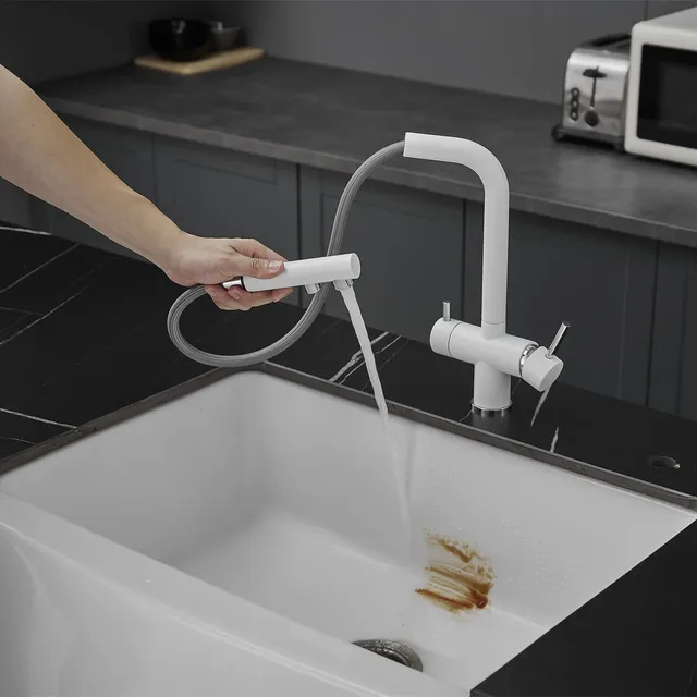 Robinets d'évier de cuisine avec filtre extractible à 3… – vue 3