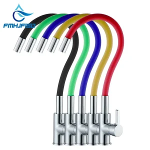 Robinet mitigeur d’eau chaude et froide, Tube coloré universel, robinet d’évier de cuisine, robinet de tuyau Flexible rotatif à 360 degrés, grue de montage sur pont Robinet mitigeur d’eau chaude et froide, Tube coloré universel, robinet d’évier de cuisine, robinet de tuyau Flexible rotatif à 360 degrés, grue de montage sur pont
