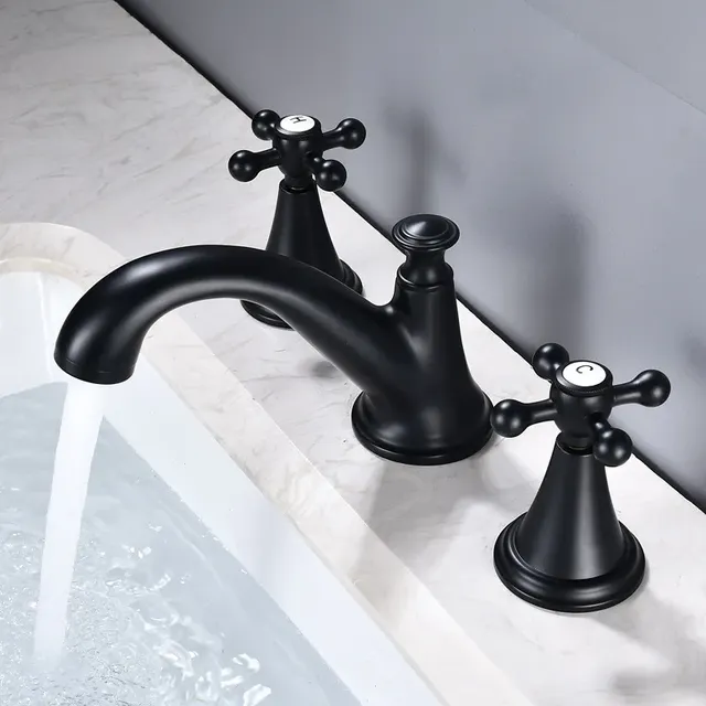 Robinet d'eau chaude et froide à double poignée – vue 3