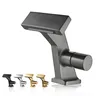 Robinet de salle de bains cascade en laiton gris pistolet – vue 2