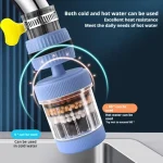 Filtre de robinet à 6 couches amovible et lavable, filtre universel de buse de Filtration à charbon actif pour cuisine, résistant aux éclaboussures, économie d&rsquo;eau