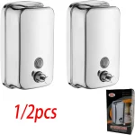 Distributeur de shampoing mural manuel de 500ml, distributeur de savon, désinfectant pour les mains, Gel douche, liquide de douche, conteneur