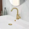 Robinet de lavabo doré en acier inoxydable – vue 6