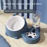 Double bol en céramique pour chat