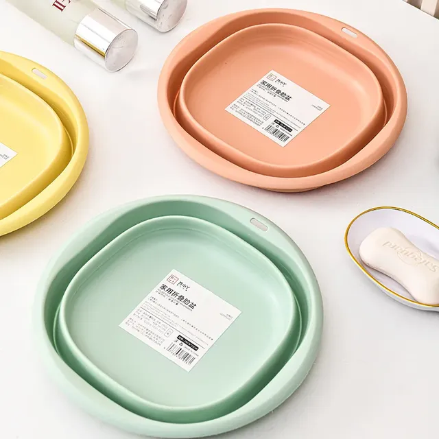Ensemble trois bassines pliables silicone souple… – vue 3