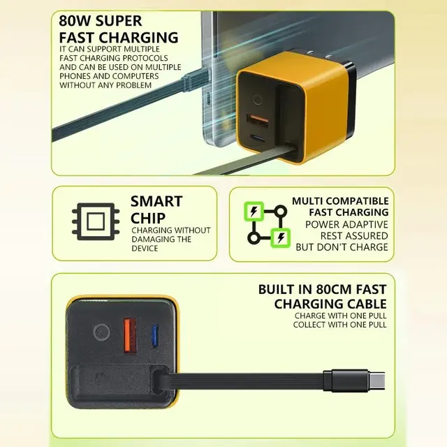 Chargeur 3 en 1 pour téléphone – vue 4