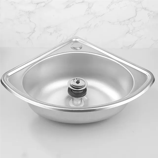Évier de cuisine doux Triangle en acier inoxydable – vue 3