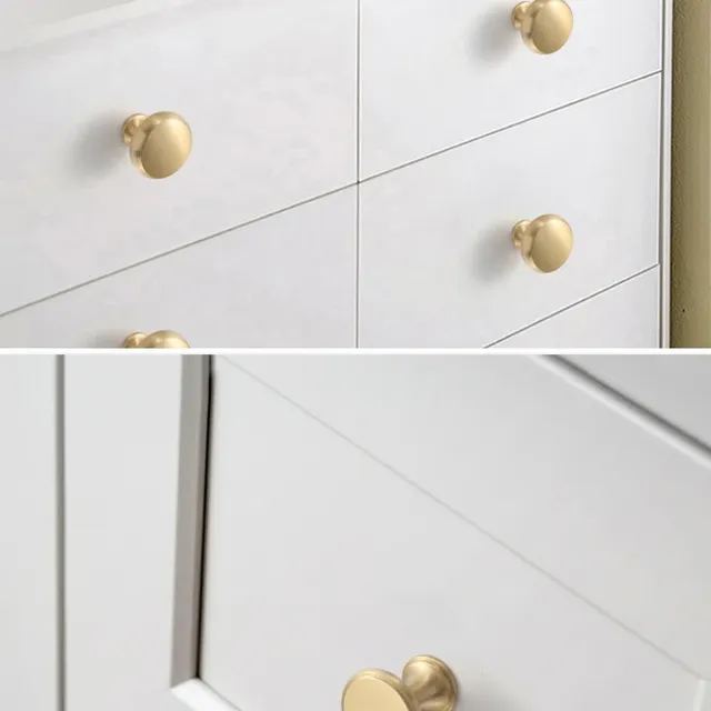 Bouton de porte d'armoire en laiton brossé – vue 6