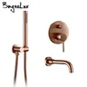 Robinetterie murale mitigeur monocommande cuivré rose… – vue 4