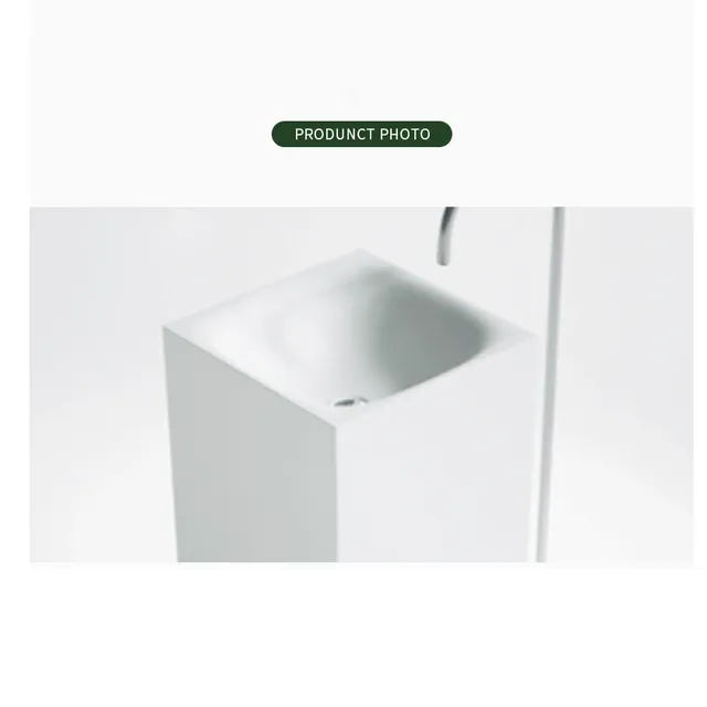 Lavabo autoportant pierre artificielle marbre… – vue 6