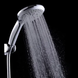 Zhangji-Ensemble de pommeau de douche rond avec tuyau de douche, support de douche, 5 fonctions, qualité supérieure, deux couleurs, envoyer au hasard Zhangji-Ensemble de pommeau de douche rond avec tuyau de douche, support de douche, 5 fonctions, qualité supérieure, deux couleurs, envoyer au hasard