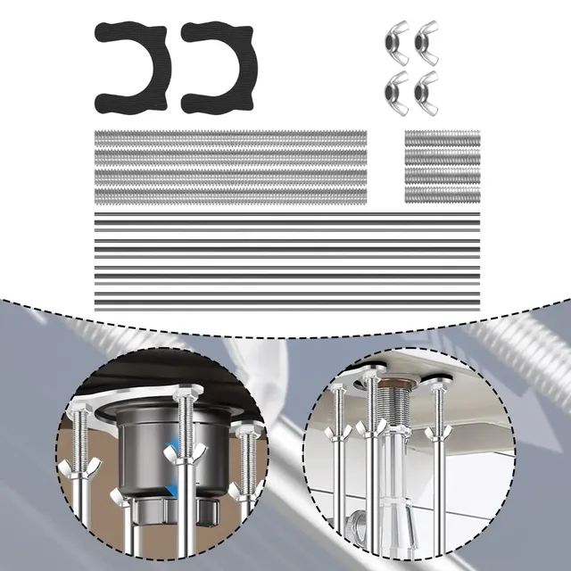 Support évier sous plan acier robuste réglable hauteur… – vue 4