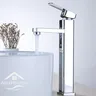 Mitigeur lavabo haut design contemporain chromé brillant… – vue 2