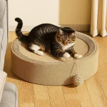 Lit ovale à gratter pour chat, bassin en Sisal, planche à griffes respirante, intégré, résistant à l&rsquo;usure, bassin en forme de patte de chat, usage intérieur