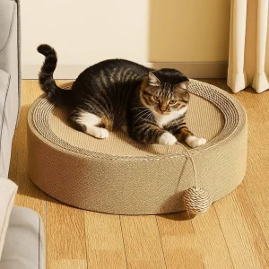 Lit ovale à gratter pour chat, bassin en Sisal, planche à griffes respirante, intégré, résistant à l’usure, bassin en forme de patte de chat, usage intérieur Lit ovale à gratter pour chat, bassin en Sisal, planche à griffes respirante, intégré, résistant à l’usure, bassin en forme de patte de chat, usage intérieur