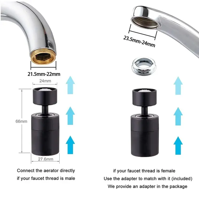 Robinet universel pour lavabo de cuisine – vue 5