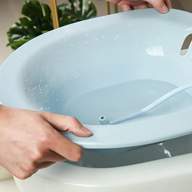 Siège bain portable ergonomique plastique rigide bleu… – vue 5