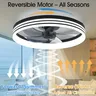 LED intelligente ventilateur de plafond lumière moderne… – vue 2