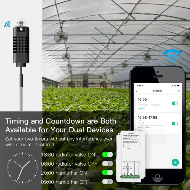 Commutateur intelligent de température et d'humidité WiFi – vue 5