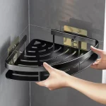 Étagère de salle de bain, organisateur de rangement de maquillage, support de shampoing en alliage d&rsquo;aluminium, étagère de douche, accessoires de salle de bains, étagère murale sans perceuse