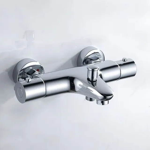 Mitigeur thermostatique mural baignoire douche laiton…