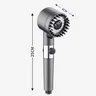 Pommeau douche main multijets cylindrique gris métallisé… – vue 6