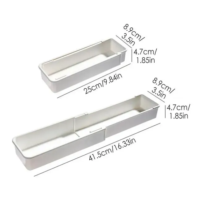 Organisateur tiroir argenterie extensible réglable blanc… – vue 6