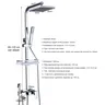 Ensemble de robinets de douche chromés argent pluie – vue 7