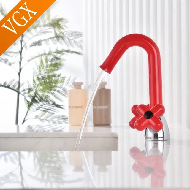 Robinet lavabo mélangeur double poignées rétro moderne… – vue 7