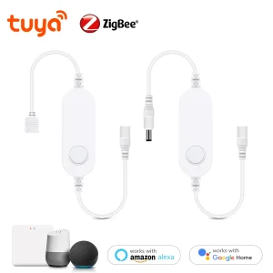 Zigbee-Joli intelligent pour bande lumineuse LED, interrupteur, commande vocale, fonctionne avec Tuya Smart Life, DC 12V, 24V, Alexa, Google Zigbee-Joli intelligent pour bande lumineuse LED, interrupteur, commande vocale, fonctionne avec Tuya Smart Life, DC 12V, 24V, Alexa, Google