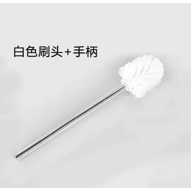 Brosse toilette inox manche longue lot deux têtes nylon… – vue 6