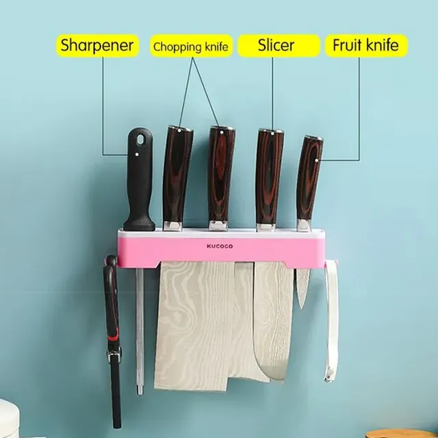 Porte-couteau de cuisine mural multifonctionnel – vue 2