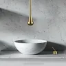 Robinet de salle de bains de luxe en laiton doré brossé – vue 3
