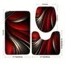 Ensemble de salle de bain rouge abstrait moderne – vue 3