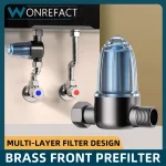 Filtre chauffe-eau en acier inoxydable, filtre 152, peut être nettoyé, poignées de préfiltre avant en laiton, cartouche filtrante amovible