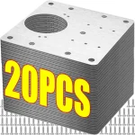 Analyste de plaque de réparation de charnière d&rsquo;armoire, plaque de montage de charnière de porte de meubles en acier inoxydable avec vis pour la maison, la cuisine Chi Board, 20 pièces, 2 pièces