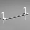 Porte serviettes suspendu acier inoxydable noir mat tube… – vue 4