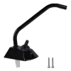 robinet électrique 12V interrupteur multifonctionnel inox316 poli miroir bec incurvé noir embase triangulaire montage encastrable vis connecteur 9mm