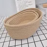 Panier de rangement tissé ovale – vue 3