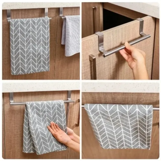 Porte serviettes acier inoxydable argenté brossé… – vue 4