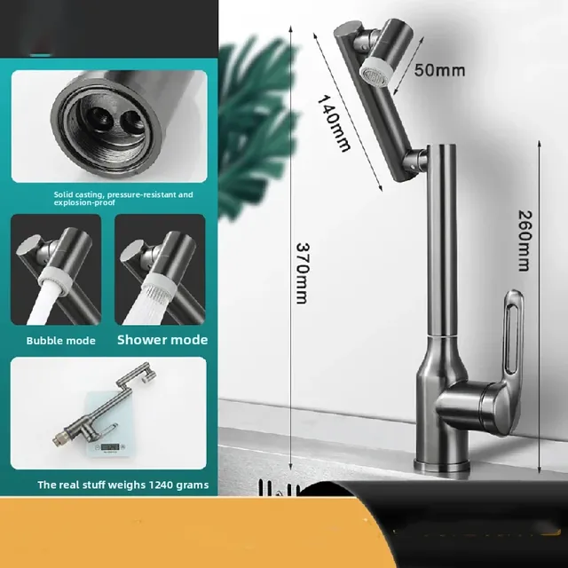Robinet mitigeur d'eau froide et chaude en acier… – vue 5
