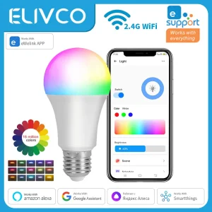 EWelink ampoule intelligente E27 WiFi lampe à bricoler soi-même à intensité variable lumière LED 100-240V APP contrôle prise en charge Alexa Google Home Alice Smartthings EWelink ampoule intelligente E27 WiFi lampe à bricoler soi-même à intensité variable lumière LED 100-240V APP contrôle prise en charge Alexa Google Home Alice Smartthings
