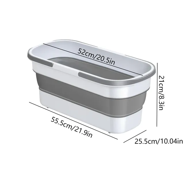 Seau pliable rectangulaire portable plastique robuste… – vue 6
