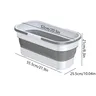 Seau pliable rectangulaire portable plastique robuste… – vue 6